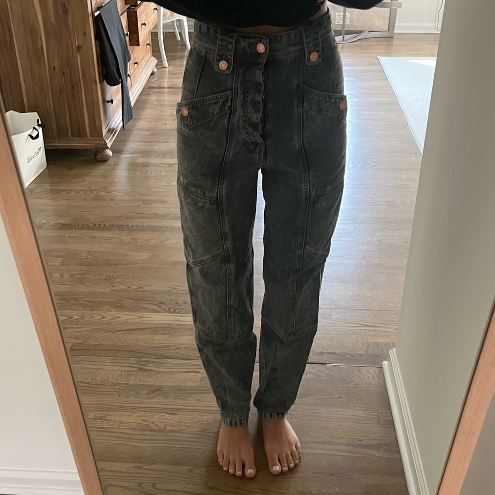 Isabel Marant Grey Wash High Waisted Jean